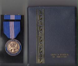 Army Civilian Achievement Award medal for Civilian Service in case with ribbon bar